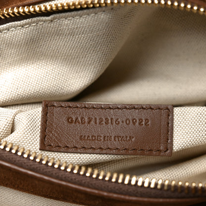 Saint Laurent Suede Shearling Patchwork Monogram Giant Jamie Brown Beige 7 of 10