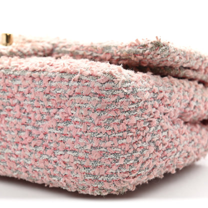 Chanel Tweed Medium Double Flap Pink 17 of 23