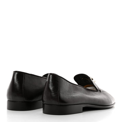 Chanel Shiny Calfskin CC Loafers 40 Dark Brown 4 of 9