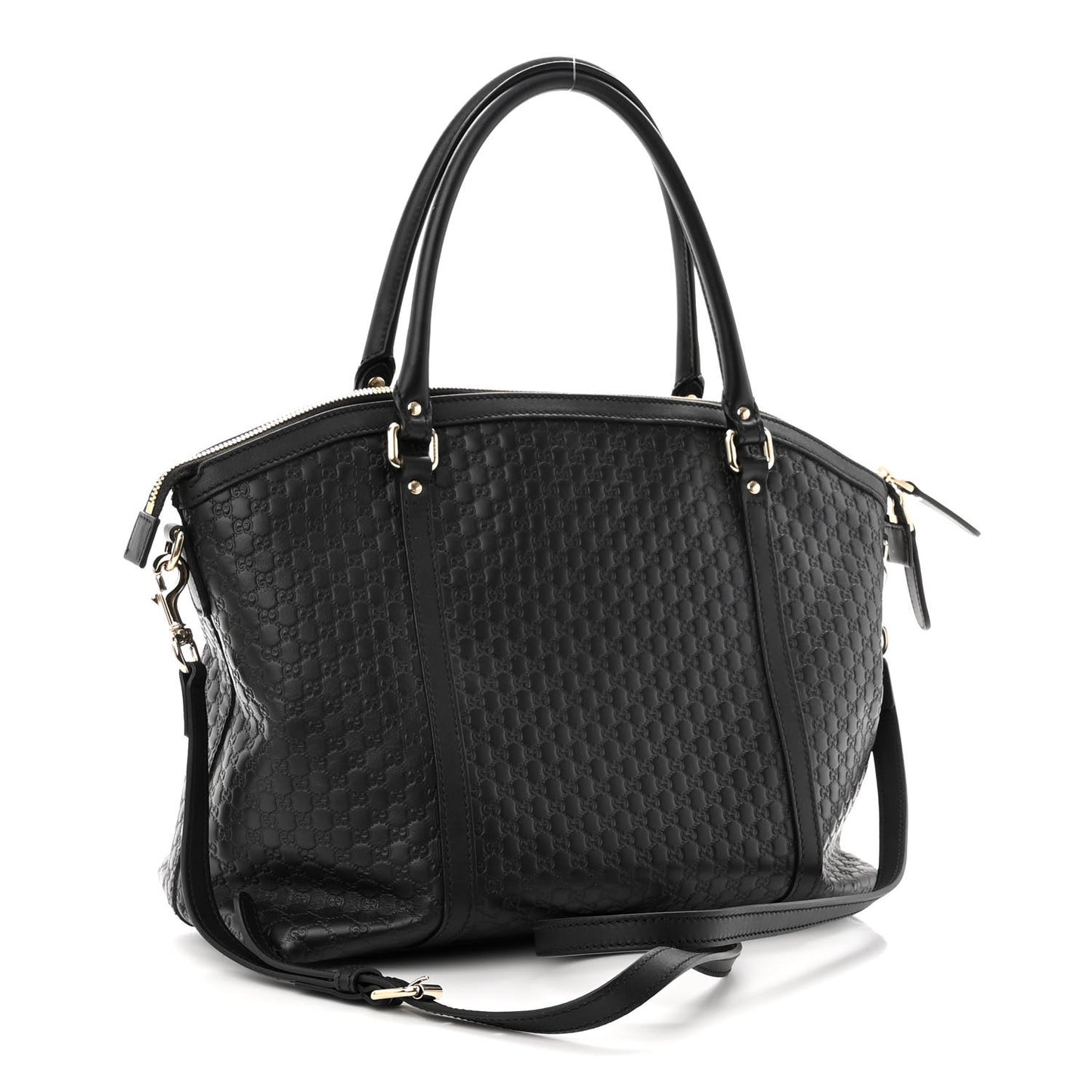 Soft Microguccissima Dome Satchel Black