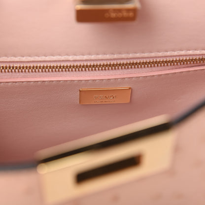 Fendi Ostrich Shiny Nappa Medium Peekaboo Iconic Essentially Satchel Confetto 8 of 11