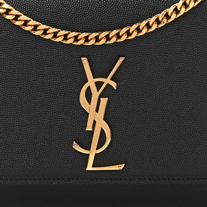 Saint Laurent Grain De Poudre Medium Classic Monogram Kate Satchel Black 7 of 9