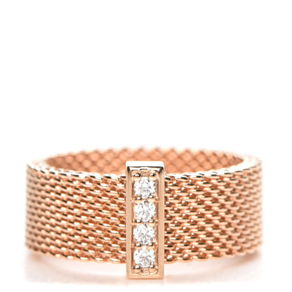 Tiffany 18K Rose Gold 4 Diamond Somerset Ring 5 1 of 5