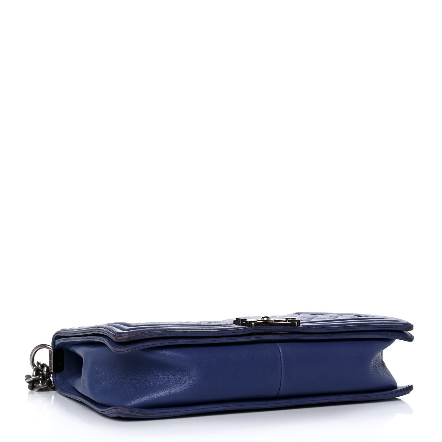 Chanel Calfskin Quilted Large Boy Flap Blue 4 of 13