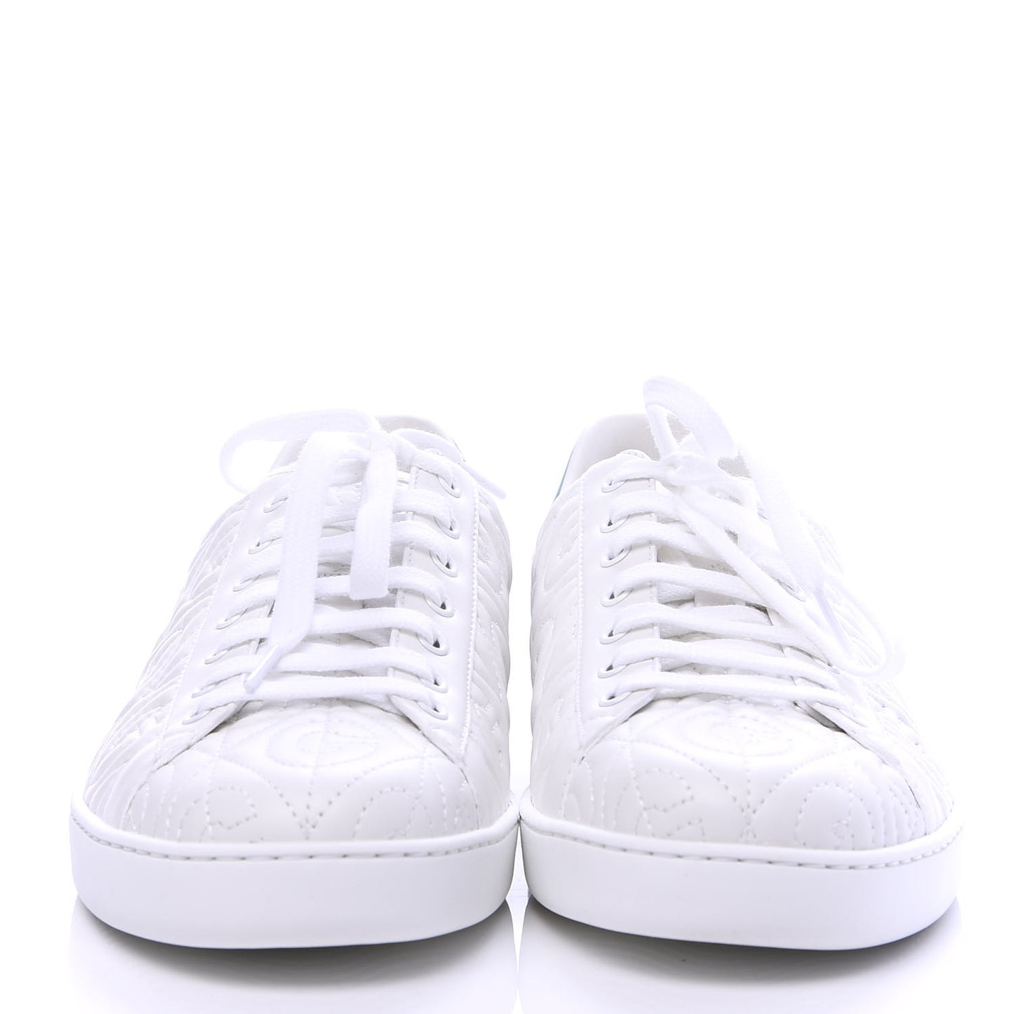 Nappa G Rhombus Mens Ace Sneakers 10 Great White Green