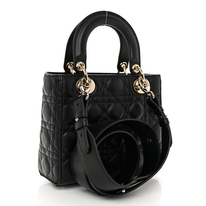 Christian Dior Lambskin Cannage Small My ABCDior Lady Dior Black 3 of 11