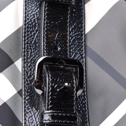 Burberry Patent Trim Smoked Check Tote Black 12 of 12