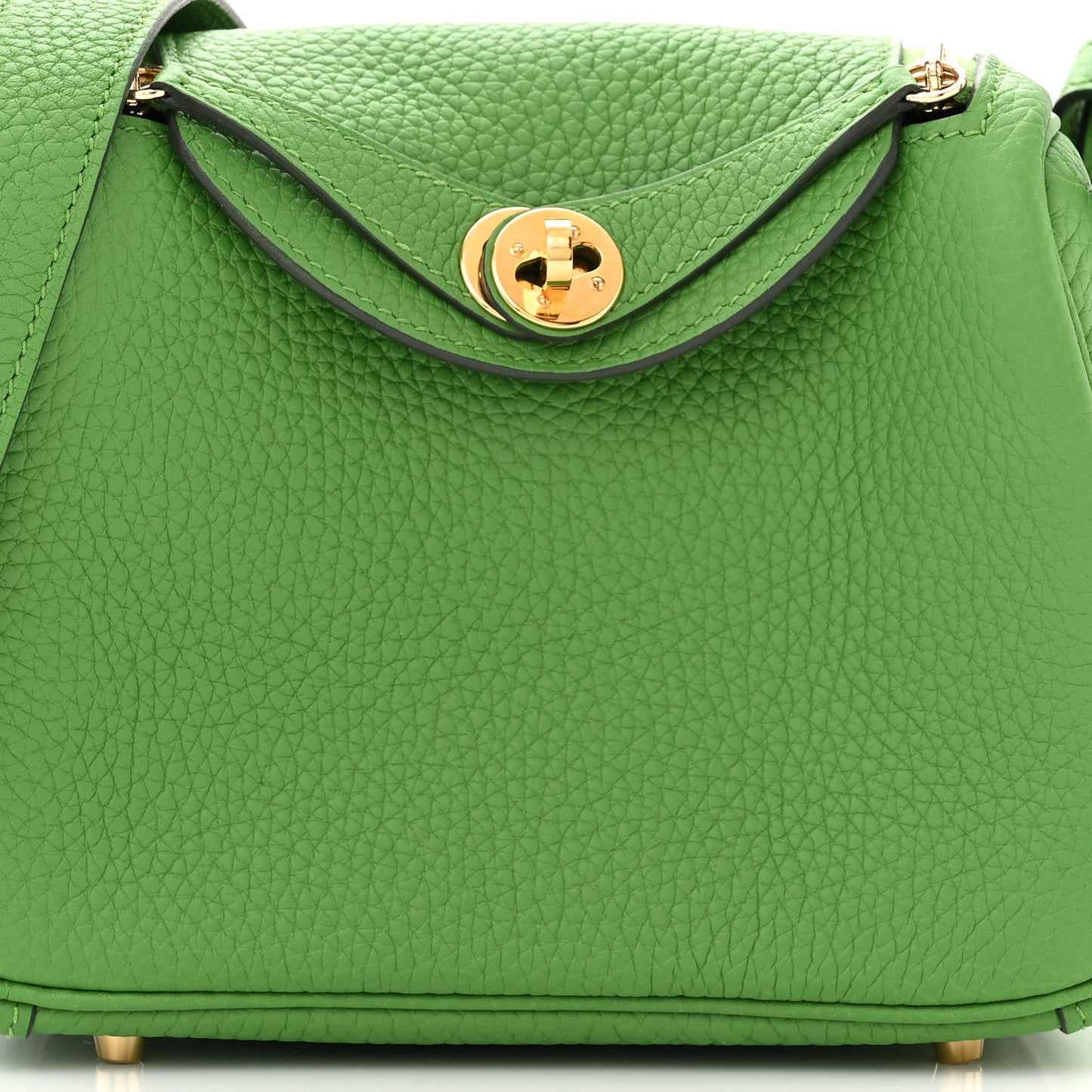 Taurillon Clemence Mini Lindy 20 Vert Yucca