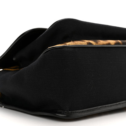 Saint Laurent Smooth Calfskin Canvas Leopard Print Medium Niki Chain Satchel Light Natural 9 of 11