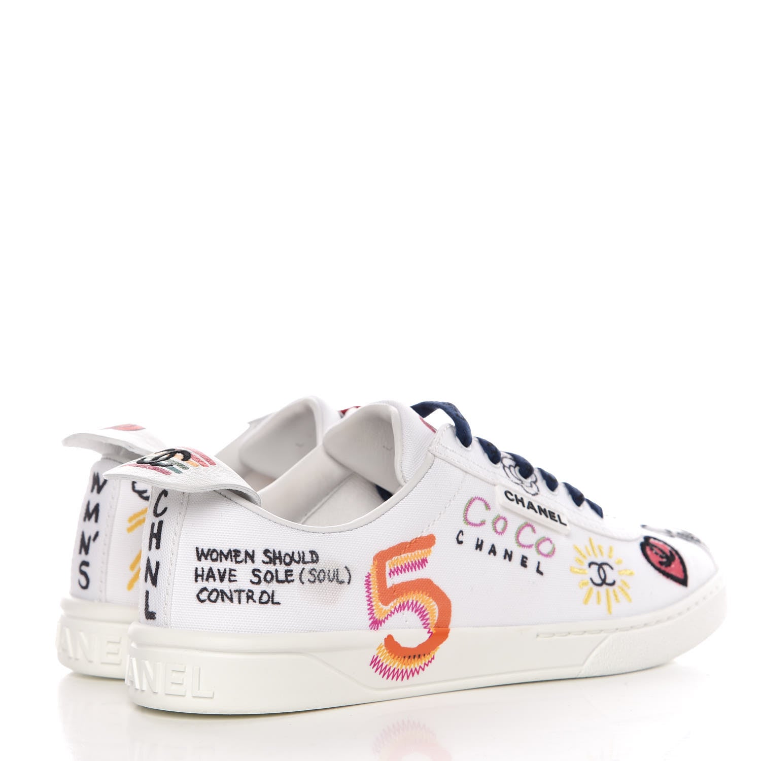 Chanel x Pharrell Williams Canvas Womens Sneakers 38 White 5 of 31