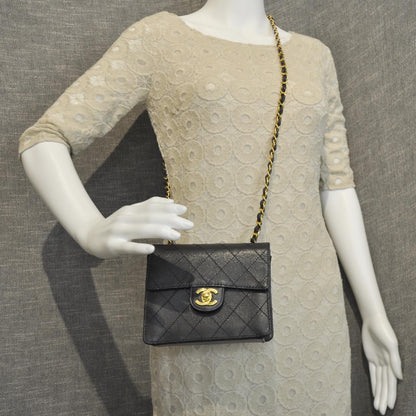 Chanel Caviar Diamond Stitched Mini Flap Black 2 of 9