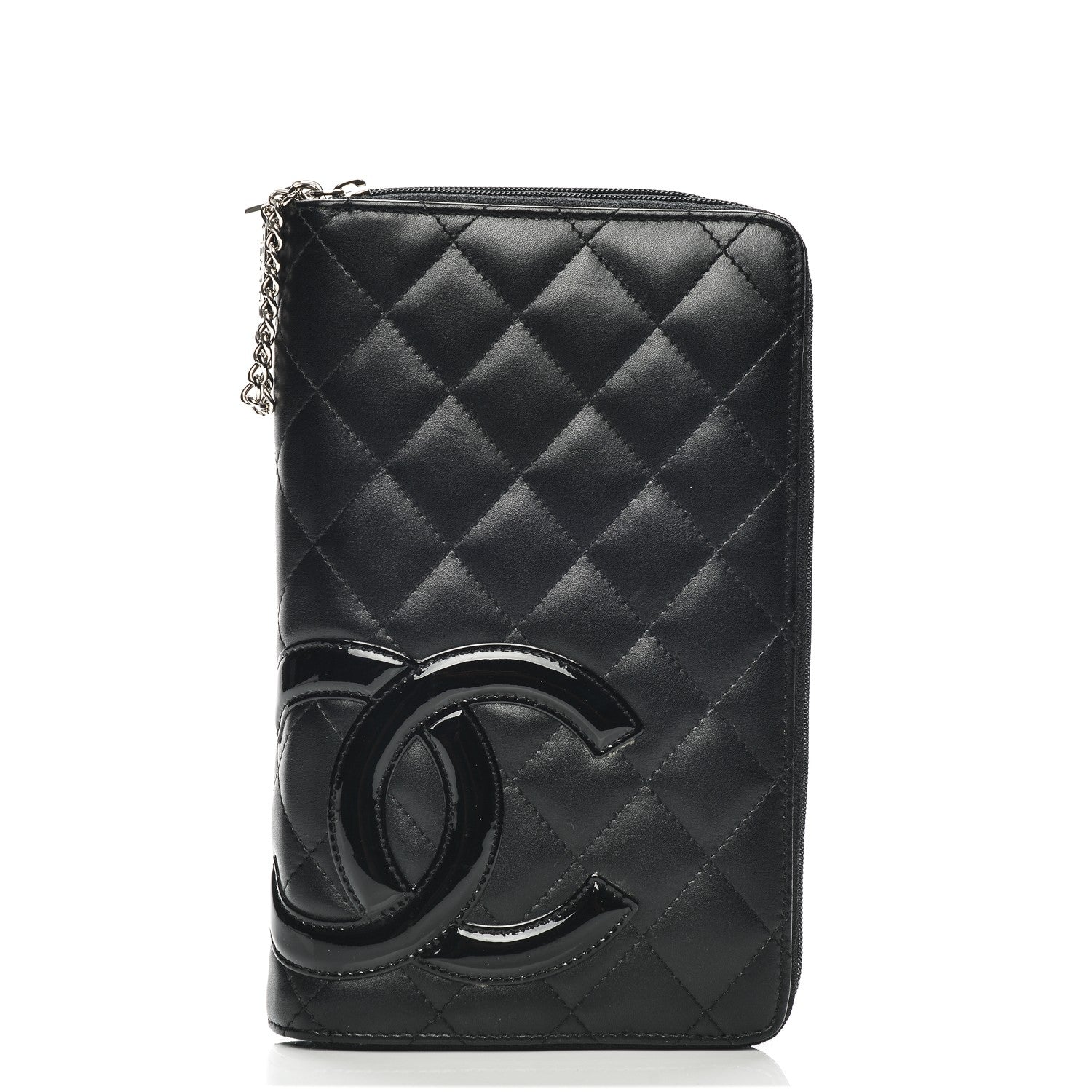 Chanel Calfskin Cambon Zip Around Organizer Wallet Black 1 of 9