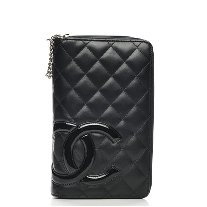 Chanel Calfskin Cambon Zip Around Organizer Wallet Black 1 of 9