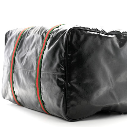 Gucci Crystal Monogram Web Large Duffle Bag Black 8 of 9