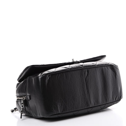 Chanel Aged Calfskin Quilted Medium Express Bowling Bag Black 3 of 10