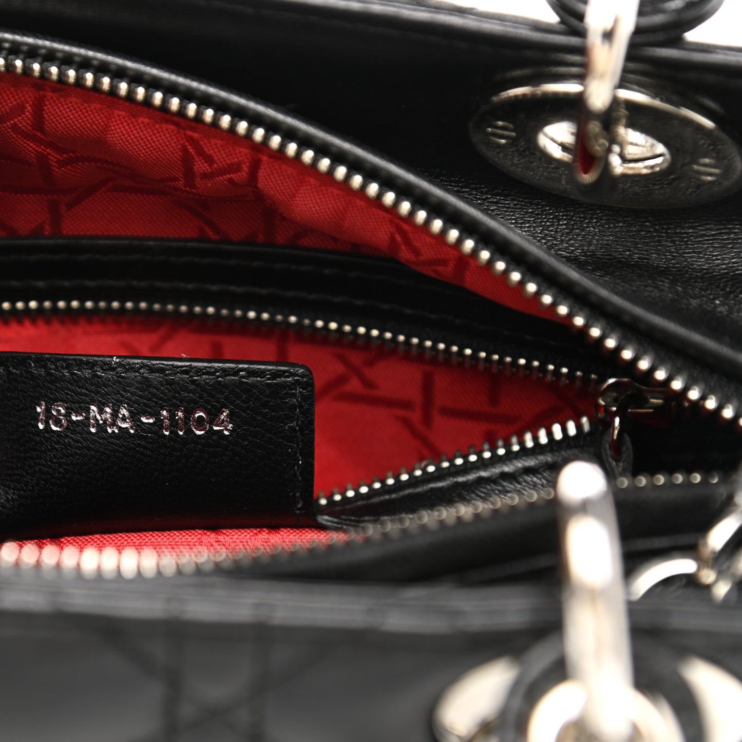 Lambskin Cannage Medium Lady Dior Black