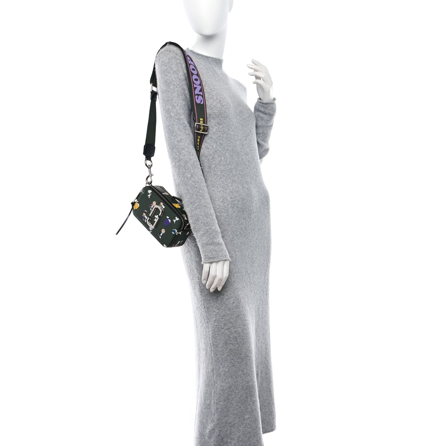 X Peanuts Saffiano Snoopy Snapshot Camera Bag Green Multicolor