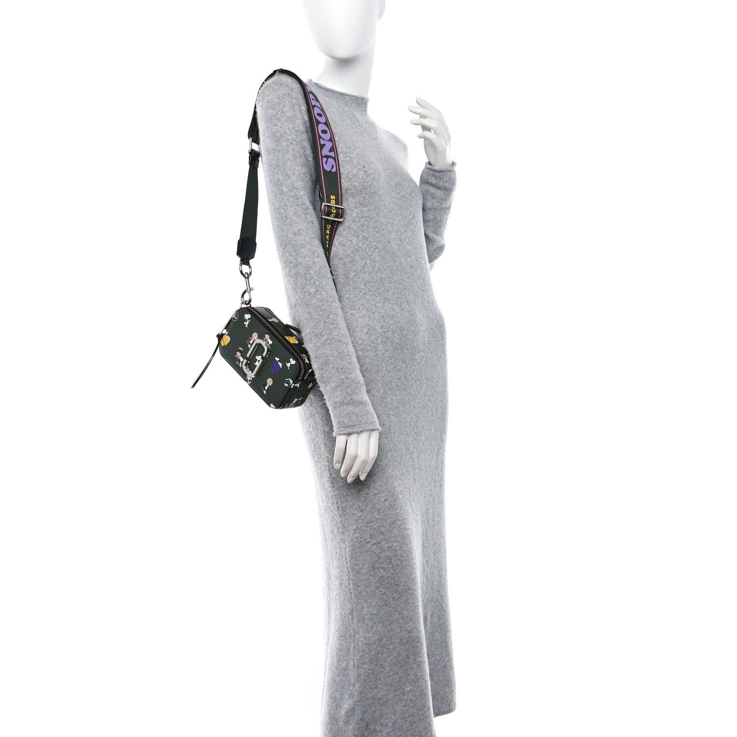 Marc Jacobs X Peanuts Saffiano Snoopy Snapshot Camera Bag Green Multicolor 2 of 9