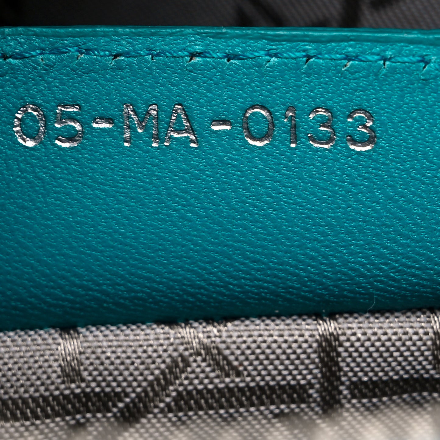 Lambskin Cannage Large Lady Dior Turquoise