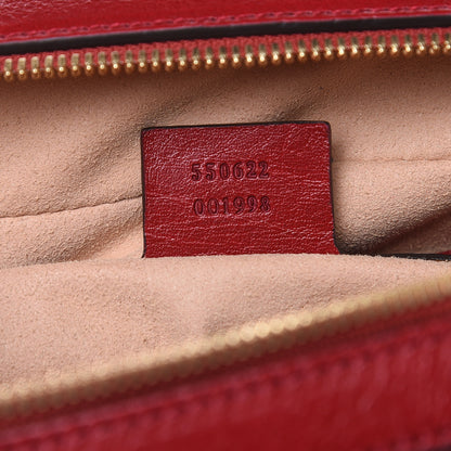 Gucci Suede Calfskin Web Small Ophidia Top Handle Shoulder Bag New Blue Romantic Cherry 7 of 9