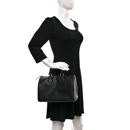 Louis Vuitton Epi Speedy 25 Black 2 of 14