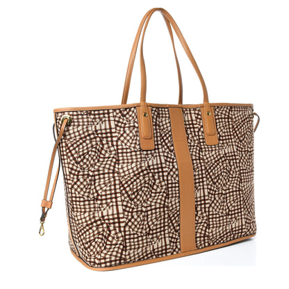 MCM Visetos Large Liz Reversible Shopper Tote Cognac 6 of 12