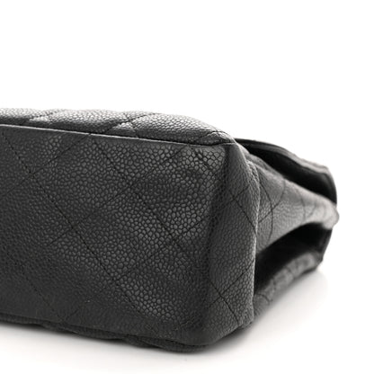 Chanel Caviar Quilted Jumbo Single Flap Black 10 of 13