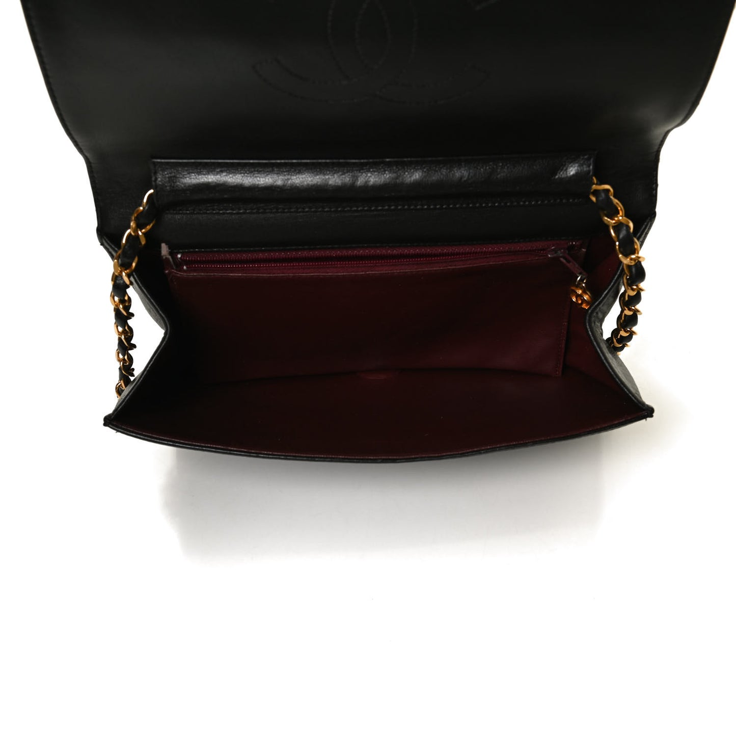 Lambskin Quilted Small Single Flap Black