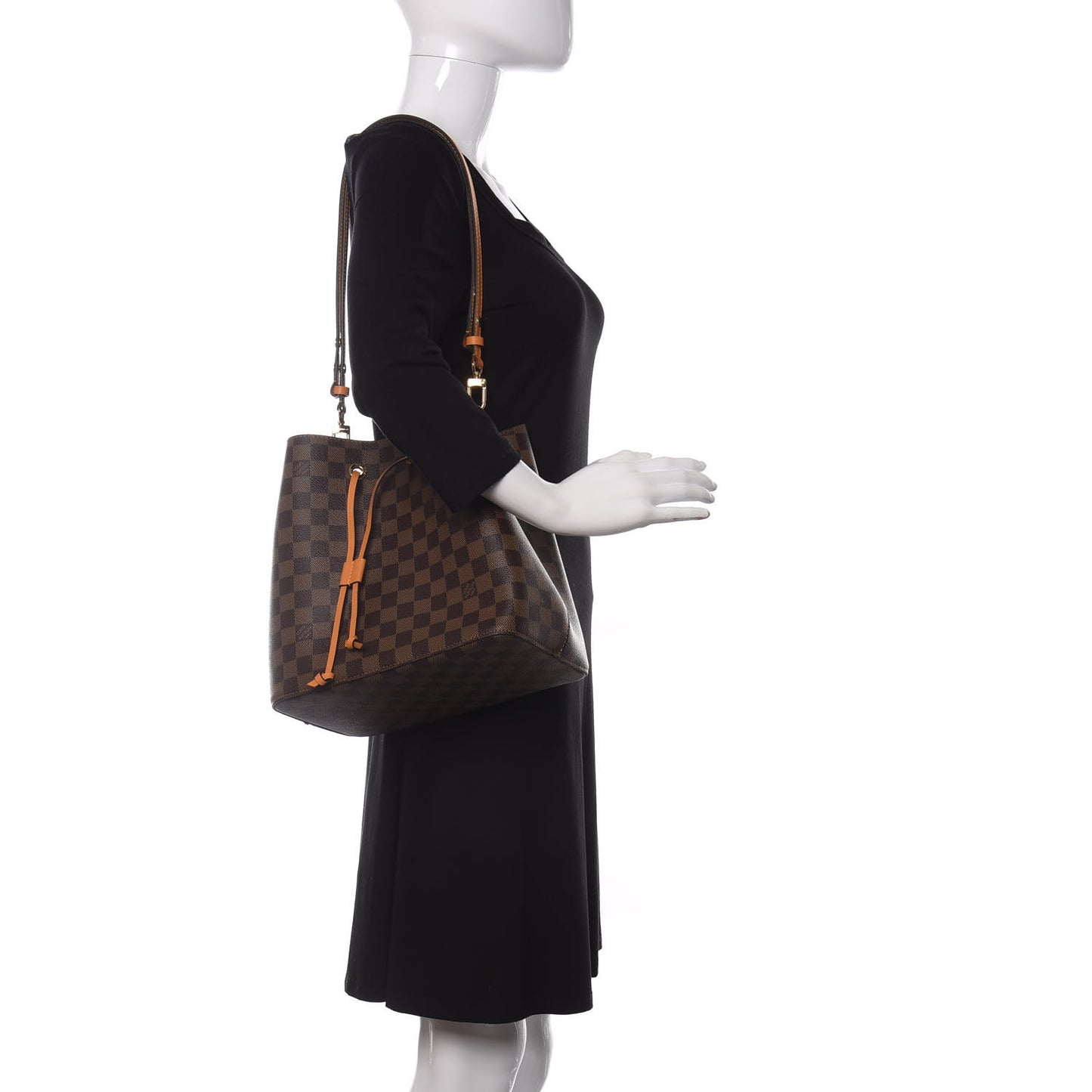 Damier Ebene Neonoe MM Safran