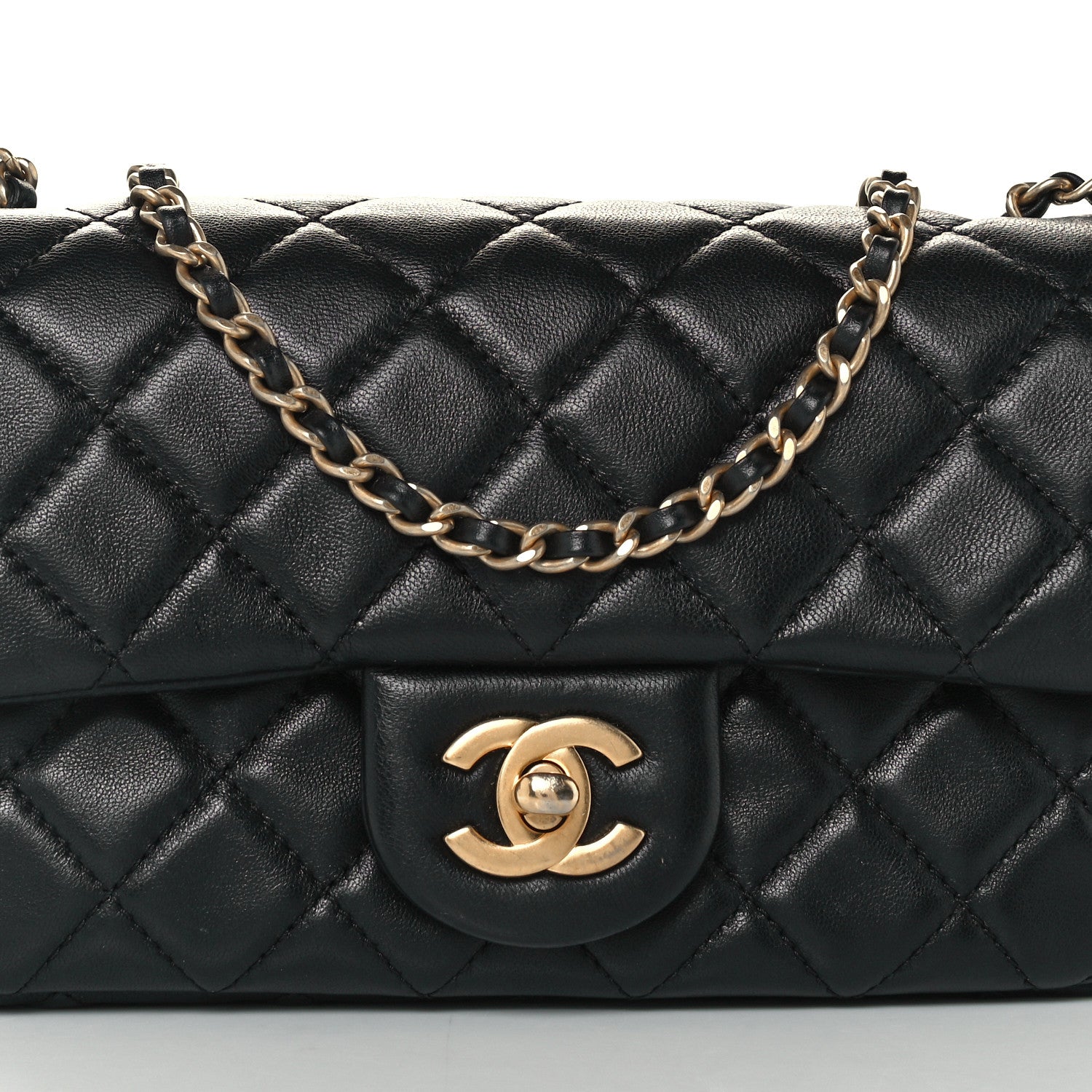 Chanel Lambskin Quilted Mini Rectangular Pearl Crush Flap Black 9 of 12