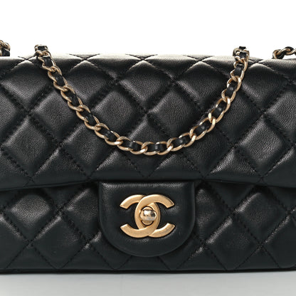 Chanel Lambskin Quilted Mini Rectangular Pearl Crush Flap Black 9 of 12