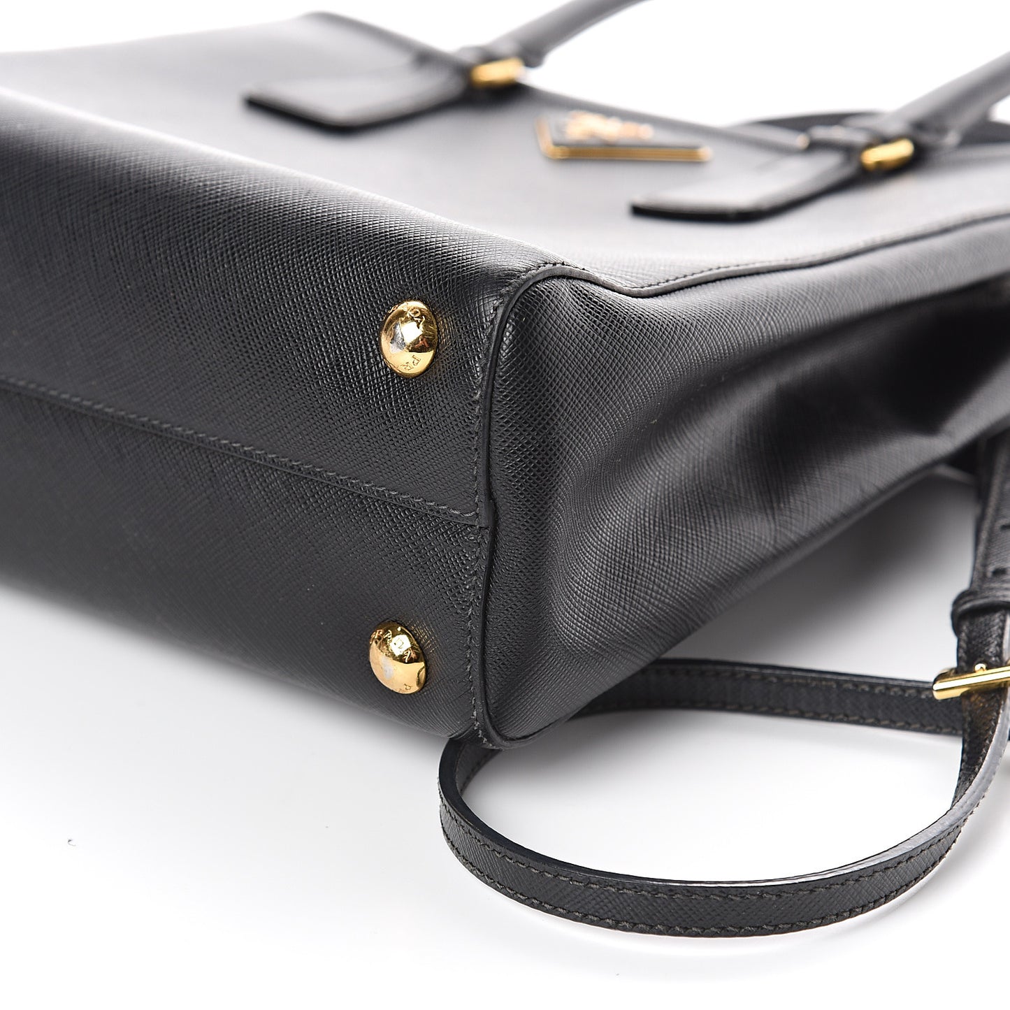 Saffiano Lux Small Parabole Tote Black