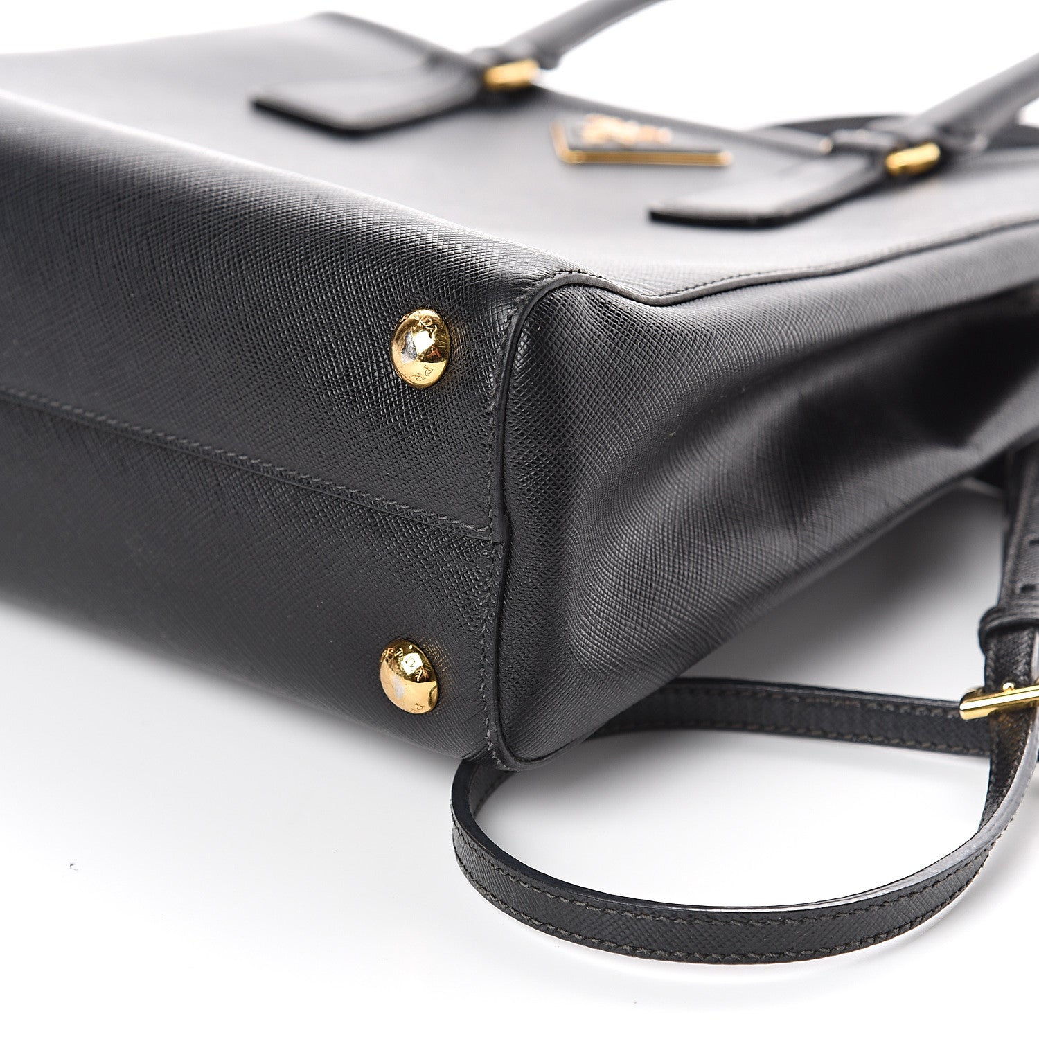 Prada Saffiano Lux Small Parabole Tote Black 8 of 8