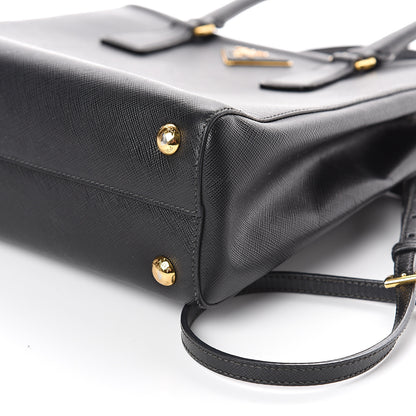 Prada Saffiano Lux Small Parabole Tote Black 8 of 8