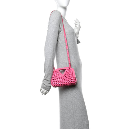 Bottega Veneta Lambskin Calfskin Slanted Intreccio Small The Point Triangle Bag Bonbon 2 of 10