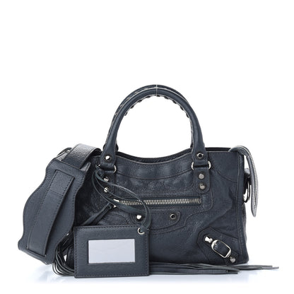 Balenciaga Agneau Classic Silver Hardware Mini City Gris Fossile 2 of 9