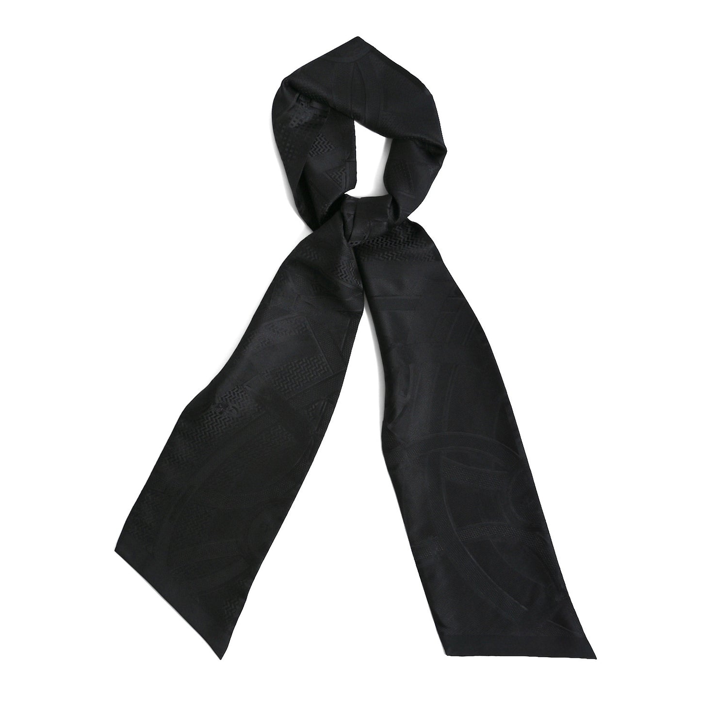 Silk Cavalcadour Maxi Twilly Black