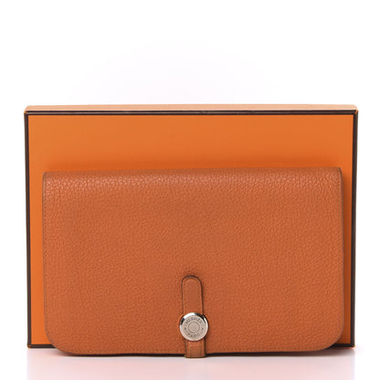 Hermes Togo Dogon Duo Wallet Orange 15 of 15