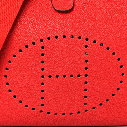 Hermes Taurillon Clemence EVELYNE III PM Rouge de Coeur 8 of 12