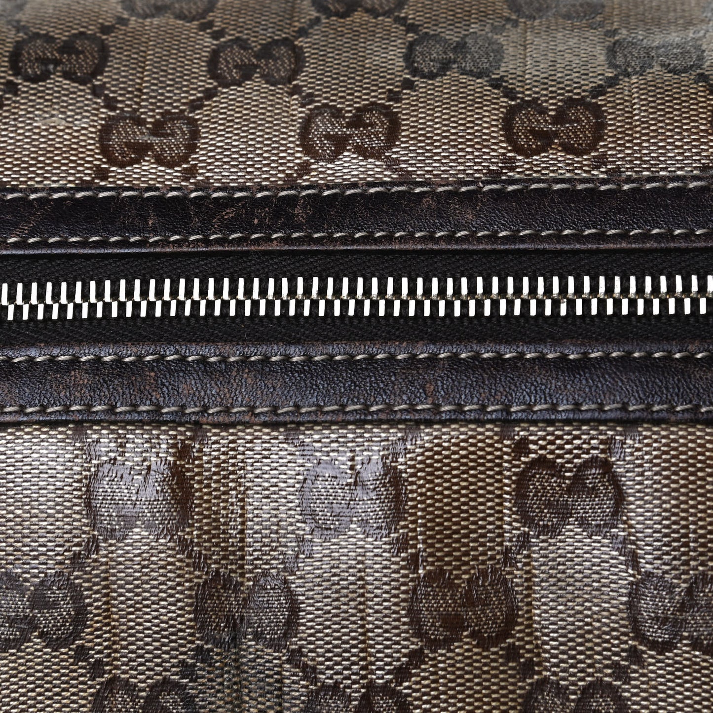 Crystal Monogram Large Duchessa Boston Dark Brown