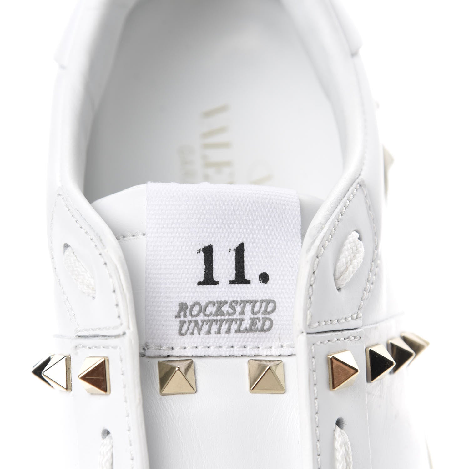 Valentino Garavani Calfskin Womens Rockstud Untitled Open Sneakers 41.5 White 8 of 13