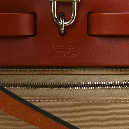 Hermes Vache Hunter Toile Officier Herbag Zip 31 PM Trench Cuivre 7 of 13