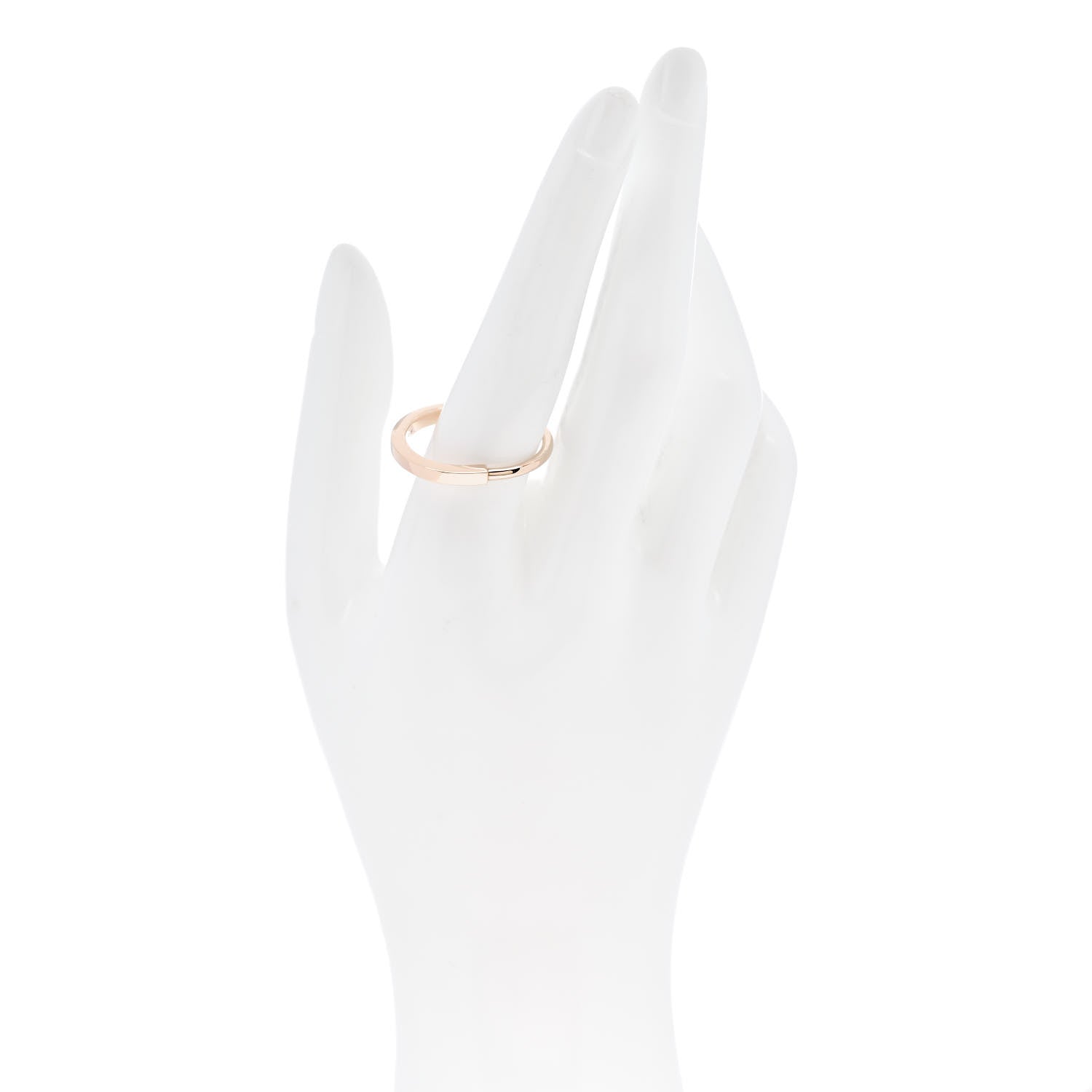 Tiffany 18K Rose Gold Lock Ring 65 11 2 of 4