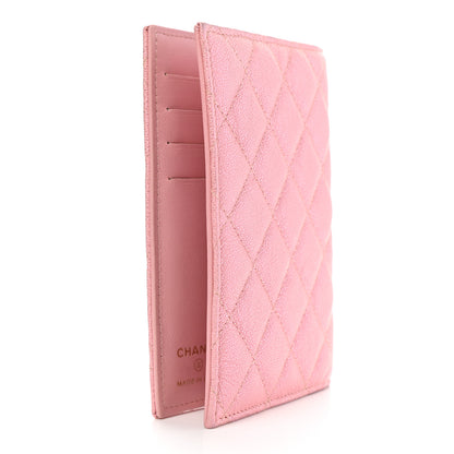 Chanel Iridescent Caviar Quilted Passport Holder Pink 3 of 8