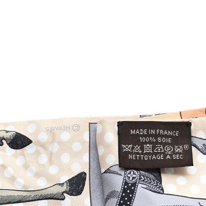 Hermes Silk Cavalier En Formes Twilly Beige Gris Terraco 3 of 3