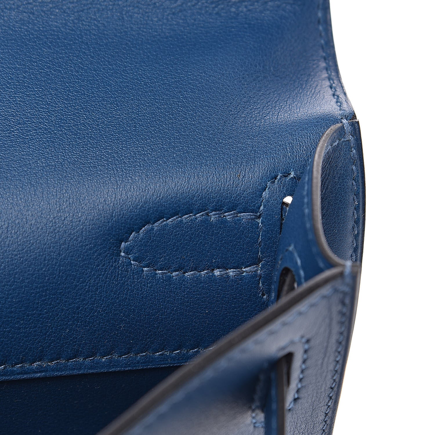 Hermes Swift Kelly Cut Clutch Pochette Deep Bleu 12 of 21