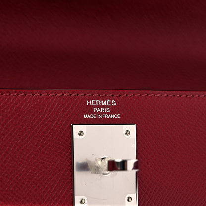 Hermes Epsom Verso Kelly Sellier 28 Rouge Grenat Rose Pourpe 6 of 8