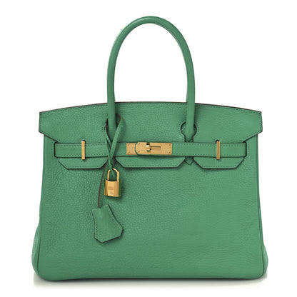 Hermes Taurillon Clemence Birkin 30 Menthe 1 of 12