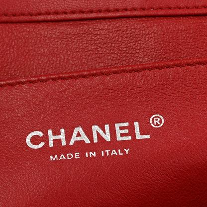 Chanel Lambskin Quilted Clutch With Chain Flap Red 6 of 13