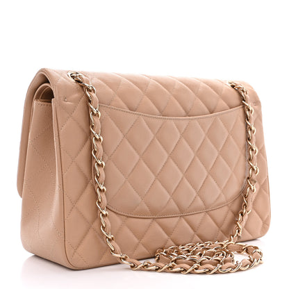 Chanel Caviar Quilted Jumbo Double Flap Beige 3 of 10
